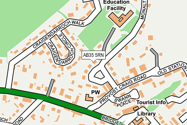 AB35 5RN map - OS OpenMap – Local (Ordnance Survey)