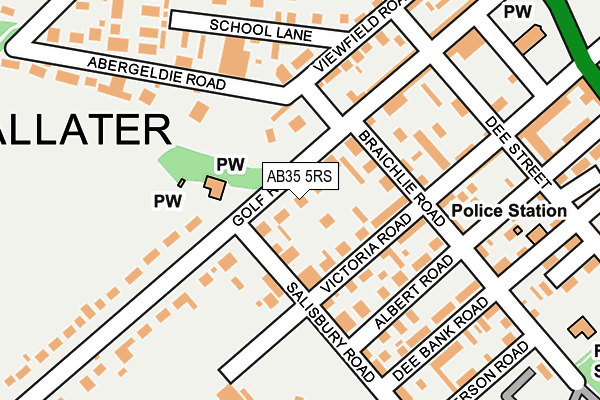 AB35 5RS map - OS OpenMap – Local (Ordnance Survey)