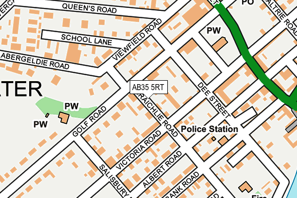 AB35 5RT map - OS OpenMap – Local (Ordnance Survey)