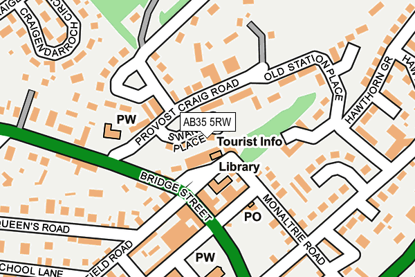 AB35 5RW map - OS OpenMap – Local (Ordnance Survey)