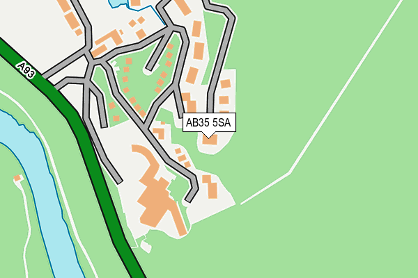 AB35 5SA map - OS OpenMap – Local (Ordnance Survey)