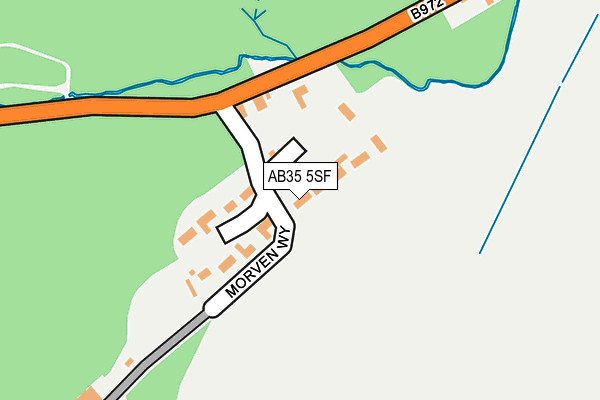 AB35 5SF map - OS OpenMap – Local (Ordnance Survey)