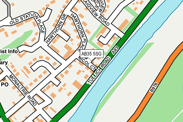 AB35 5SG map - OS OpenMap – Local (Ordnance Survey)