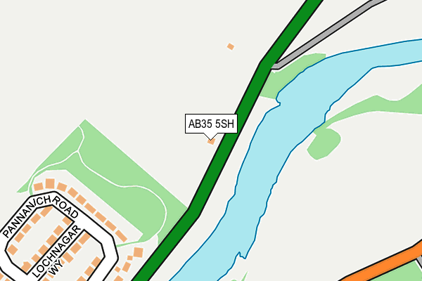 AB35 5SH map - OS OpenMap – Local (Ordnance Survey)