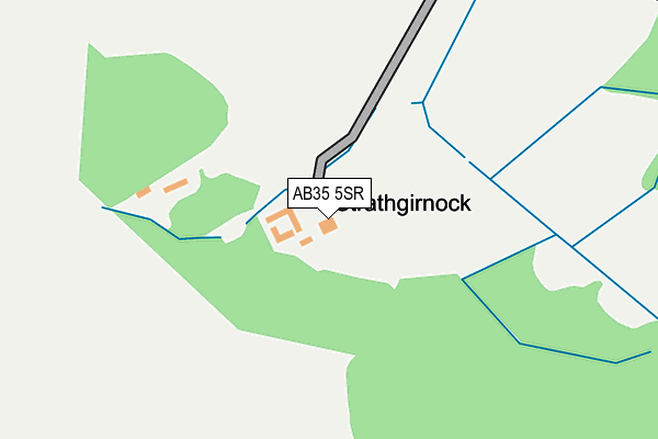 AB35 5SR map - OS OpenMap – Local (Ordnance Survey)