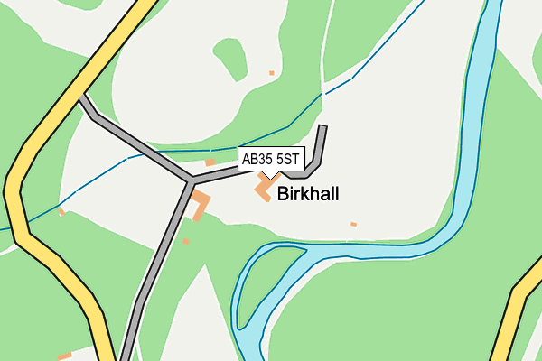 AB35 5ST map - OS OpenMap – Local (Ordnance Survey)