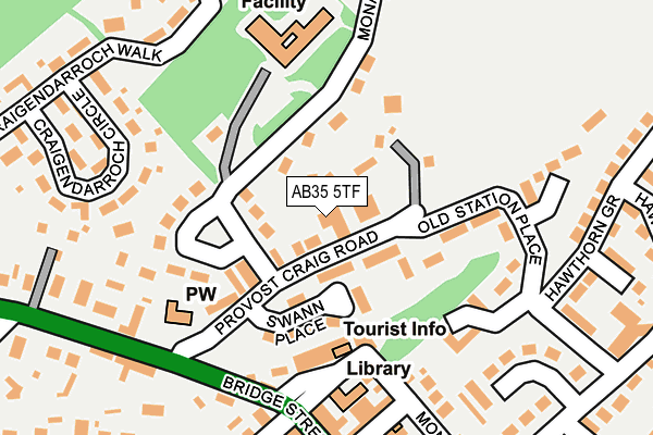 AB35 5TF map - OS OpenMap – Local (Ordnance Survey)