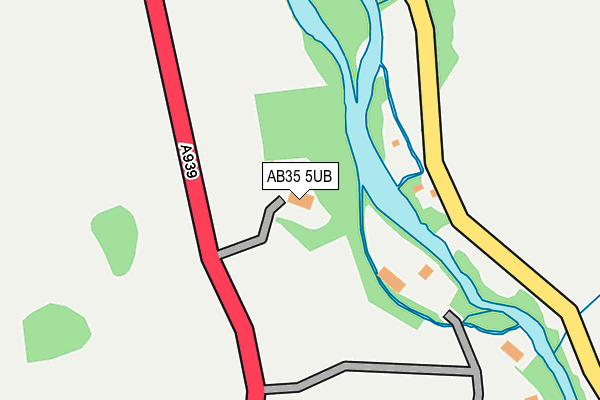 AB35 5UB map - OS OpenMap – Local (Ordnance Survey)