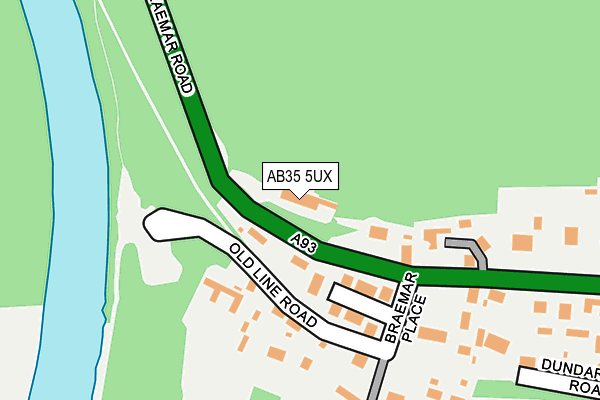 AB35 5UX map - OS OpenMap – Local (Ordnance Survey)