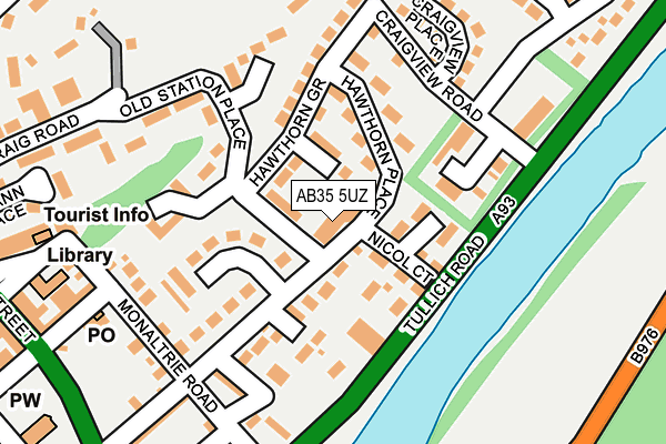 AB35 5UZ map - OS OpenMap – Local (Ordnance Survey)