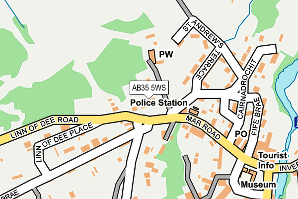 AB35 5WS map - OS OpenMap – Local (Ordnance Survey)