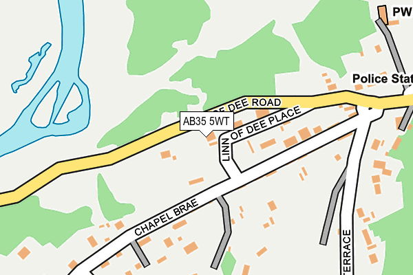 AB35 5WT map - OS OpenMap – Local (Ordnance Survey)
