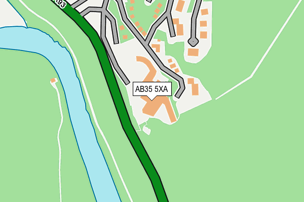 AB35 5XA map - OS OpenMap – Local (Ordnance Survey)