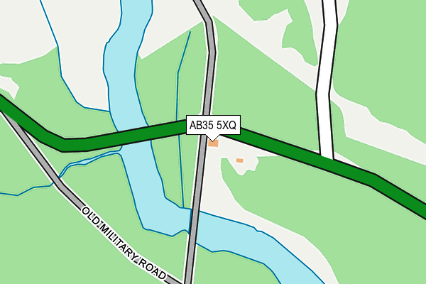 AB35 5XQ map - OS OpenMap – Local (Ordnance Survey)