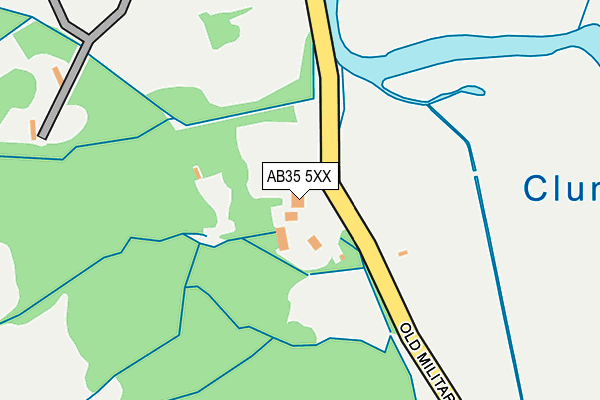 AB35 5XX map - OS OpenMap – Local (Ordnance Survey)