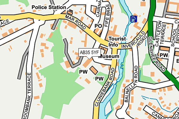 AB35 5YF map - OS OpenMap – Local (Ordnance Survey)