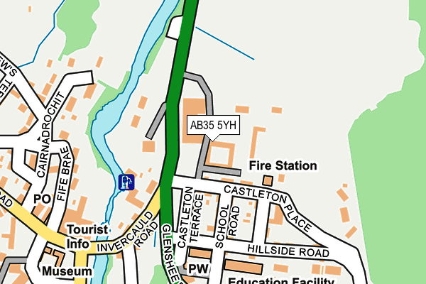 AB35 5YH map - OS OpenMap – Local (Ordnance Survey)