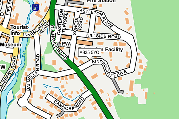 AB35 5YQ map - OS OpenMap – Local (Ordnance Survey)