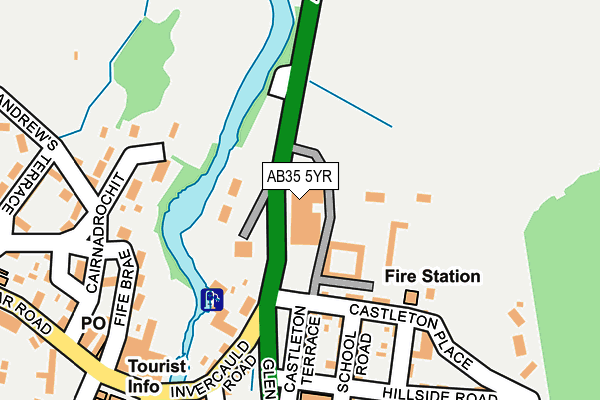 AB35 5YR map - OS OpenMap – Local (Ordnance Survey)