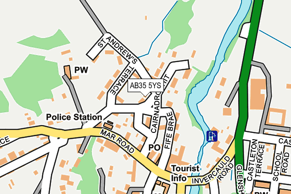 AB35 5YS map - OS OpenMap – Local (Ordnance Survey)