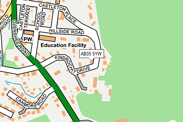 AB35 5YW map - OS OpenMap – Local (Ordnance Survey)