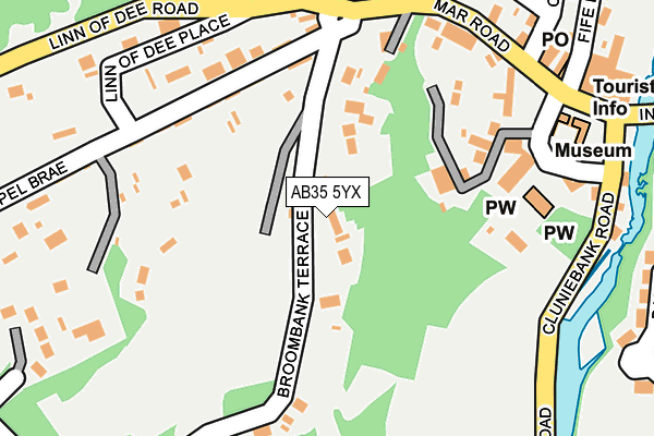 AB35 5YX map - OS OpenMap – Local (Ordnance Survey)