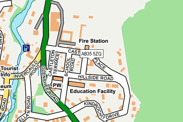 AB35 5ZQ map - OS OpenMap – Local (Ordnance Survey)