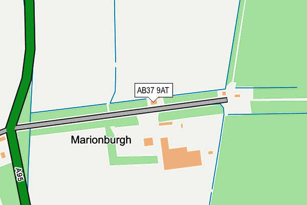 AB37 9AT map - OS OpenMap – Local (Ordnance Survey)