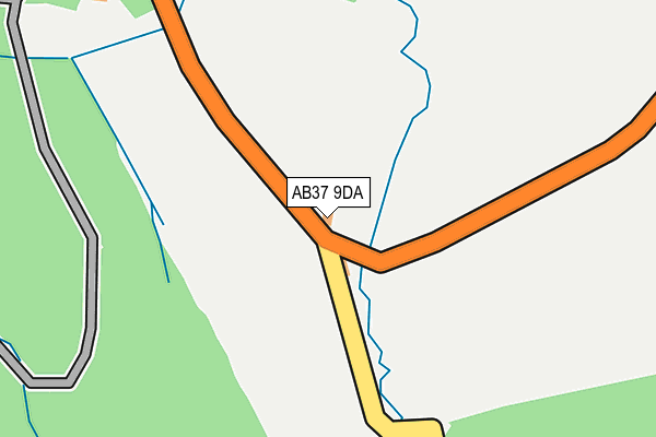 AB37 9DA map - OS OpenMap – Local (Ordnance Survey)