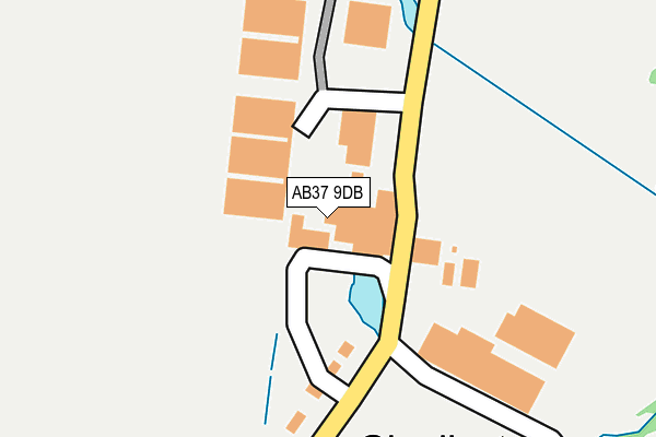 AB37 9DB map - OS OpenMap – Local (Ordnance Survey)