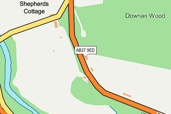 AB37 9ED map - OS OpenMap – Local (Ordnance Survey)