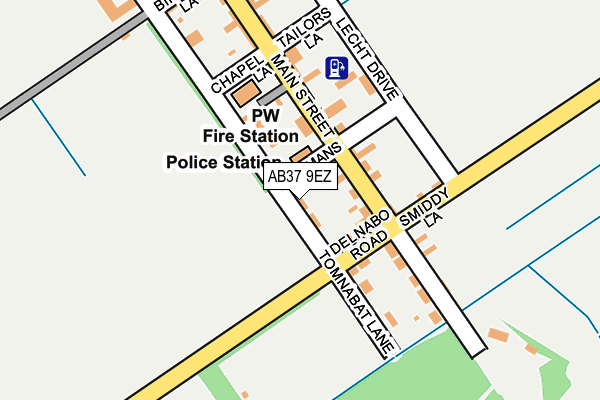 AB37 9EZ map - OS OpenMap – Local (Ordnance Survey)