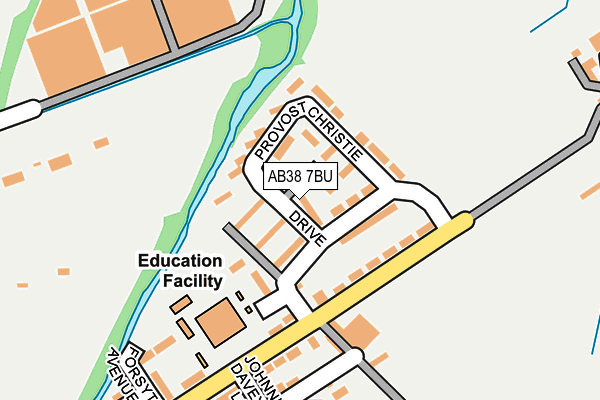 AB38 7BU map - OS OpenMap – Local (Ordnance Survey)
