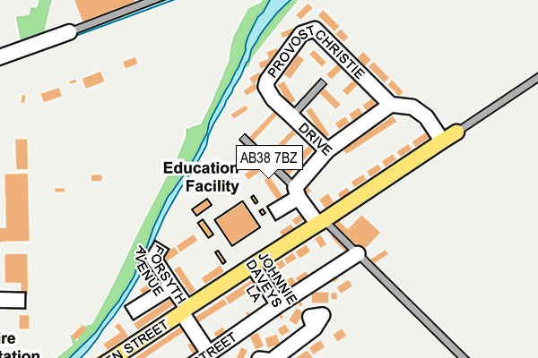 AB38 7BZ map - OS OpenMap – Local (Ordnance Survey)