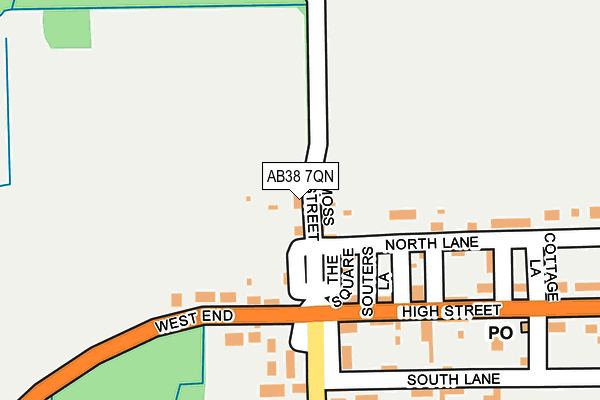 AB38 7QN map - OS OpenMap – Local (Ordnance Survey)