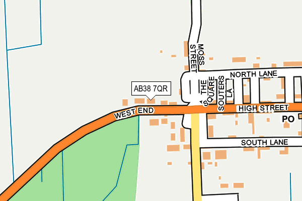 AB38 7QR map - OS OpenMap – Local (Ordnance Survey)