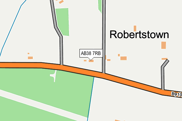 AB38 7RB map - OS OpenMap – Local (Ordnance Survey)