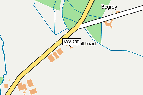 AB38 7RD map - OS OpenMap – Local (Ordnance Survey)