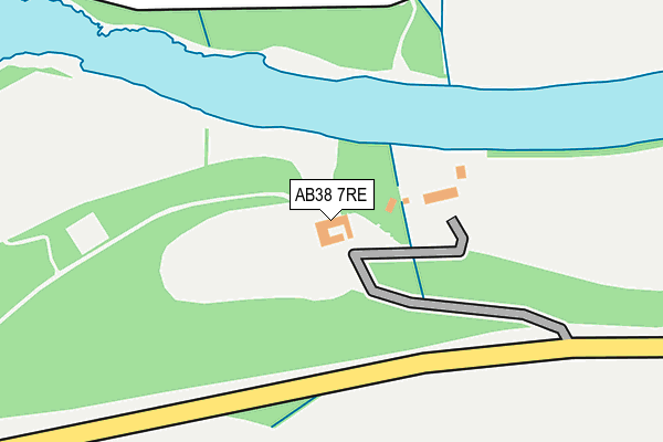 AB38 7RE map - OS OpenMap – Local (Ordnance Survey)