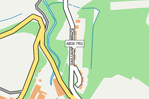 AB38 7RG map - OS OpenMap – Local (Ordnance Survey)