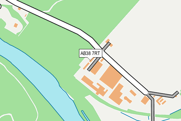 AB38 7RT map - OS OpenMap – Local (Ordnance Survey)