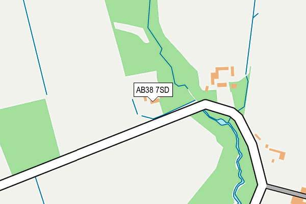 AB38 7SD map - OS OpenMap – Local (Ordnance Survey)