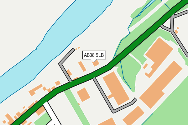 AB38 9LB map - OS OpenMap – Local (Ordnance Survey)