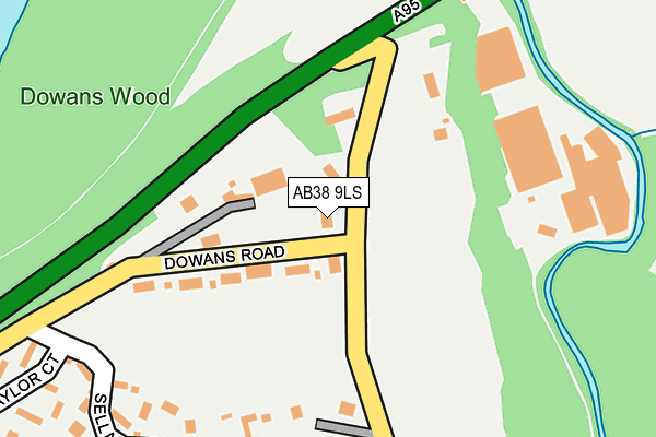 AB38 9LS map - OS OpenMap – Local (Ordnance Survey)