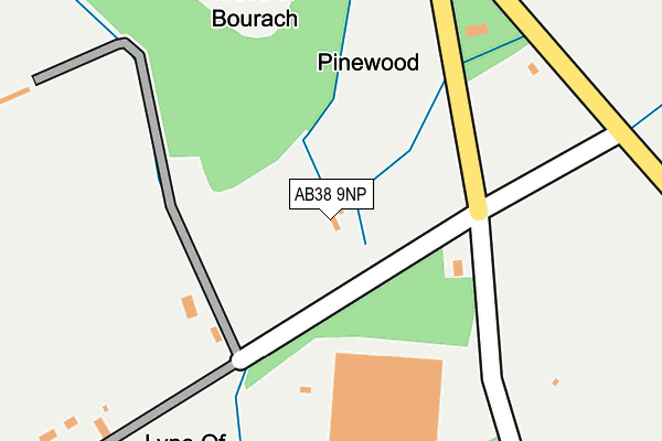 AB38 9NP map - OS OpenMap – Local (Ordnance Survey)