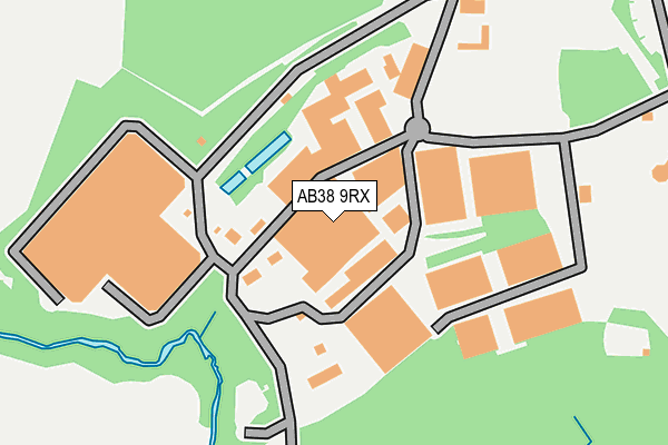 AB38 9RX map - OS OpenMap – Local (Ordnance Survey)