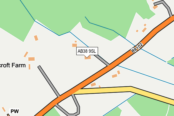 AB38 9SL map - OS OpenMap – Local (Ordnance Survey)