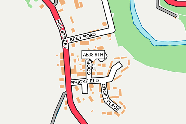 AB38 9TH map - OS OpenMap – Local (Ordnance Survey)