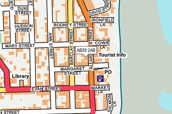 AB39 2AB map - OS OpenMap – Local (Ordnance Survey)