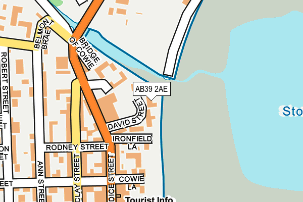 AB39 2AE map - OS OpenMap – Local (Ordnance Survey)